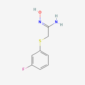 2-[(3-Fluorophenyl)sulfanyl]-N'-hydroxyethanimidamide