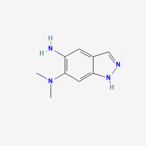 molecular formula C9H12N4 B13318008 N6,N6-dimethyl-1H-indazole-5,6-diamine 