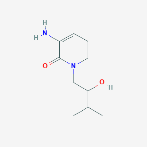 molecular formula C10H16N2O2 B13318033 3-Amino-1-(2-hydroxy-3-methylbutyl)-1,2-dihydropyridin-2-one 