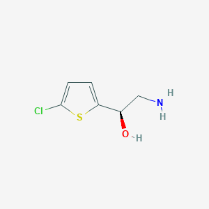 molecular formula C6H8ClNOS B13318065 (1R)-2-amino-1-(5-chlorothiophen-2-yl)ethan-1-ol 