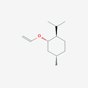 molecular formula C12H22O B13318076 rel-(1R,2S,4S)-1-Isopropyl-4-methyl-2-(vinyloxy)cyclohexane 