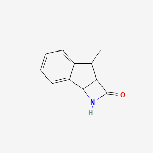 molecular formula C11H11NO B13318099 3-Methyl-1H,2H,2aH,3H,7bH-indeno[1,2-b]azet-2-one 