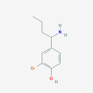 4-(1-Aminobutyl)-2-bromophenol