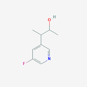 molecular formula C9H12FNO B13318135 3-(5-Fluoropyridin-3-yl)butan-2-ol 