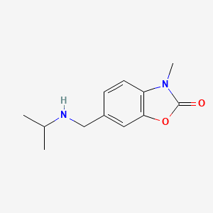 molecular formula C12H16N2O2 B13318142 3-Methyl-6-{[(propan-2-yl)amino]methyl}-2,3-dihydro-1,3-benzoxazol-2-one 