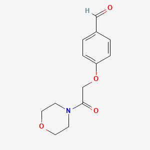 molecular formula C13H15NO4 B1331815 4-(2-Morpholin-4-yl-2-oxo-ethoxy)-benzaldehyde CAS No. 30817-36-8
