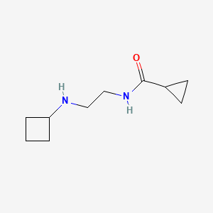 molecular formula C10H18N2O B13318153 N-[2-(Cyclobutylamino)ethyl]cyclopropanecarboxamide 