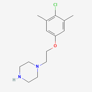 molecular formula C14H21ClN2O B1331817 1-[2-(4-氯-3,5-二甲基苯氧基)-乙基]-哌嗪 CAS No. 401801-56-7