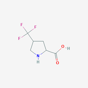 molecular formula C6H8F3NO2 B13318208 4-(Trifluoromethyl)pyrrolidine-2-carboxylic acid 