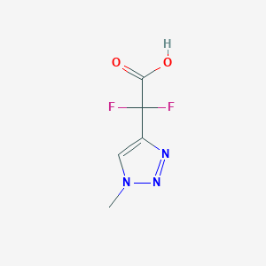 molecular formula C5H5F2N3O2 B13318258 2,2-Difluoro-2-(1-methyl-1H-1,2,3-triazol-4-yl)acetic acid 