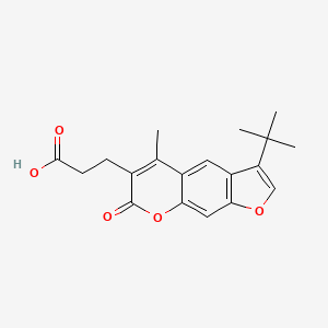 molecular formula C19H20O5 B1331828 3-(3-tert-butyl-5-methyl-7-oxo-7H-furo[3,2-g]chromen-6-yl)propanoic acid CAS No. 777857-43-9