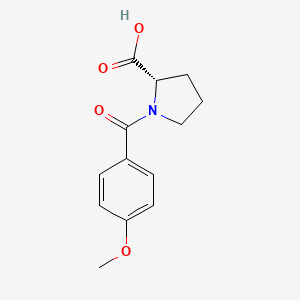 molecular formula C13H15NO4 B1331832 N-(4-甲氧基苯甲酰)-L-脯氨酸 CAS No. 62522-92-3