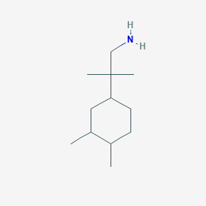 molecular formula C12H25N B13318336 2-(3,4-Dimethylcyclohexyl)-2-methylpropan-1-amine 