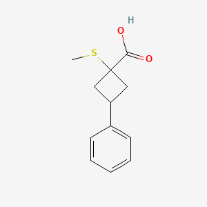 1-(Methylthio)-3-phenylcyclobutane-1-carboxylic acid