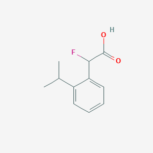 2-Fluoro-2-[2-(propan-2-yl)phenyl]acetic acid