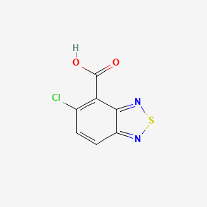 molecular formula C7H3ClN2O2S B13318398 5-Chloro-2,1,3-benzothiadiazole-4-carboxylic acid 