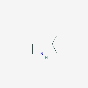 molecular formula C7H15N B13318458 2-Methyl-2-(propan-2-yl)azetidine 