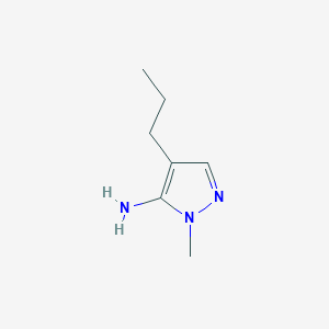 molecular formula C7H13N3 B13318481 1-Methyl-4-propyl-1H-pyrazol-5-amine 