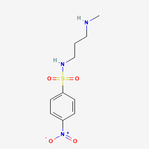 molecular formula C10H15N3O4S B13318489 N-[3-(Methylamino)propyl]-4-nitrobenzene-1-sulfonamide 