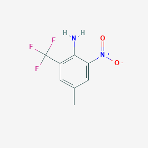 molecular formula C8H7F3N2O2 B13318513 4-Methyl-2-nitro-6-(trifluoromethyl)aniline 