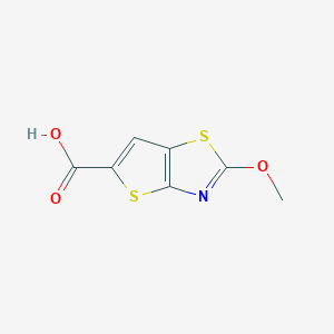 molecular formula C7H5NO3S2 B13318529 2-Methoxythieno[2,3-d][1,3]thiazole-5-carboxylic acid 