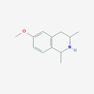 molecular formula C12H17NO B13318562 6-Methoxy-1,3-dimethyl-1,2,3,4-tetrahydroisoquinoline 