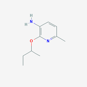 molecular formula C10H16N2O B13318570 2-(Butan-2-yloxy)-6-methylpyridin-3-amine 