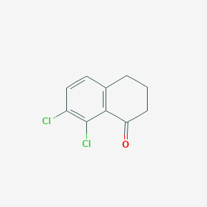 molecular formula C10H8Cl2O B13318575 7,8-Dichloro-3,4-dihydronaphthalen-1(2H)-one CAS No. 1273596-31-8