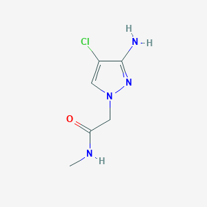 molecular formula C6H9ClN4O B13318592 2-(3-Amino-4-chloro-1H-pyrazol-1-YL)-N-methylacetamide 