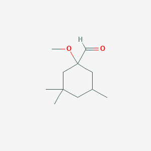 1-Methoxy-3,3,5-trimethylcyclohexane-1-carbaldehyde