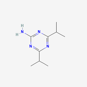 molecular formula C9H16N4 B13318681 Bis(propan-2-yl)-1,3,5-triazin-2-amine 