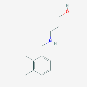 molecular formula C12H19NO B13318683 3-{[(2,3-Dimethylphenyl)methyl]amino}propan-1-ol 