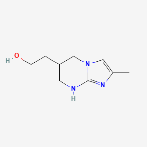 2-{2-methyl-5H,6H,7H,8H-imidazo[1,2-a]pyrimidin-6-yl}ethan-1-ol