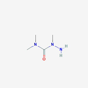 molecular formula C4H11N3O B13318698 3-Amino-1,1,3-trimethylurea 