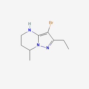 3-Bromo-2-ethyl-7-methyl-4H,5H,6H,7H-pyrazolo[1,5-a]pyrimidine