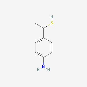 molecular formula C8H11NS B13318715 1-(4-Aminophenyl)ethane-1-thiol 