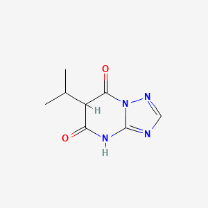 molecular formula C8H10N4O2 B13318724 6-(Propan-2-yl)-4H,5H,6H,7H-[1,2,4]triazolo[1,5-a]pyrimidine-5,7-dione 