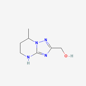 molecular formula C7H12N4O B13318736 {7-methyl-4H,5H,6H,7H-[1,2,4]triazolo[1,5-a]pyrimidin-2-yl}methanol 