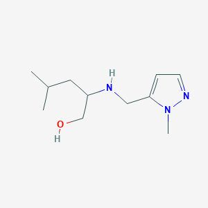 4-Methyl-2-{[(1-methyl-1H-pyrazol-5-yl)methyl]amino}pentan-1-ol