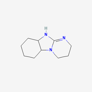 molecular formula C10H17N3 B13318762 1,8,10-Triazatricyclo[7.4.0.0,2,7]tridec-8-ene 