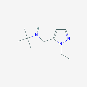 molecular formula C10H19N3 B13318763 tert-Butyl[(1-ethyl-1H-pyrazol-5-yl)methyl]amine 