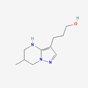 3-{6-methyl-4H,5H,6H,7H-pyrazolo[1,5-a]pyrimidin-3-yl}propan-1-ol