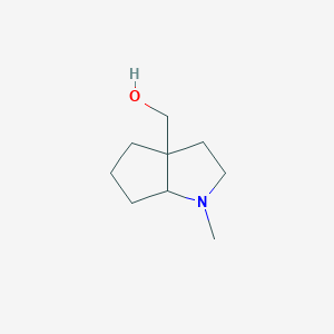 molecular formula C9H17NO B13318788 (1-Methyloctahydrocyclopenta[b]pyrrol-3a-yl)methanol 