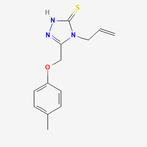 molecular formula C13H15N3OS B1331879 4-烯丙基-5-[(4-甲基苯氧基)甲基]-4H-1,2,4-三唑-3-硫醇 CAS No. 669709-47-1