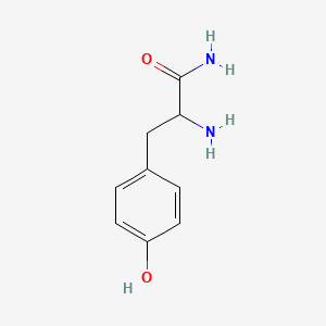 molecular formula C9H12N2O2 B13318826 2-Amino-3-(4-hydroxyphenyl)propanamide 