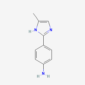 molecular formula C10H11N3 B13318839 4-(5-methyl-1H-imidazol-2-yl)aniline 