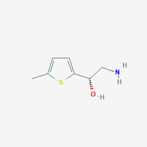 molecular formula C7H11NOS B13318848 (1S)-2-amino-1-(5-methylthiophen-2-yl)ethan-1-ol 