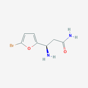 (3R)-3-amino-3-(5-bromofuran-2-yl)propanamide