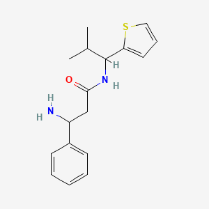 molecular formula C17H22N2OS B13318891 3-Amino-N-[2-methyl-1-(thiophen-2-YL)propyl]-3-phenylpropanamide 