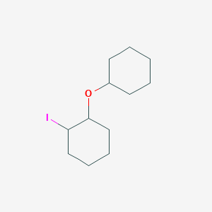 molecular formula C12H21IO B13318893 1-(Cyclohexyloxy)-2-iodocyclohexane 